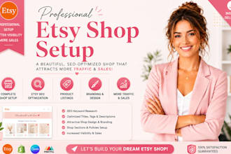 design etsy digital products etsy shop setup with etsy seo listing etsy store