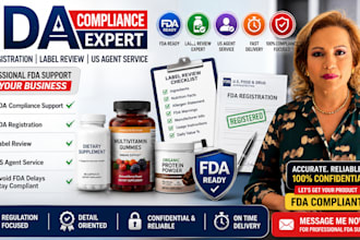 do fda compliance, fda registration, label review, and US agent service