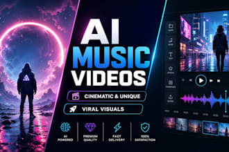 create cinematic ai music video, ai music, viral animated music video