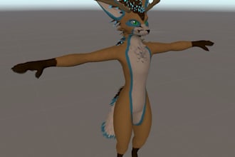 create custom vrchat avatar vrc commission fursona 3d model