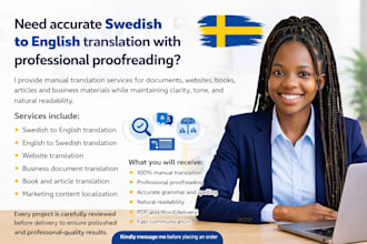 proofread and translate swedish documents accurately