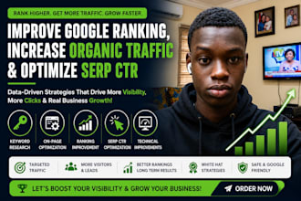 improve google ranking, increase organic traffic and optimize serp CTR