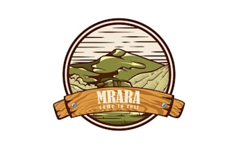 design awesome green forest resort logo
