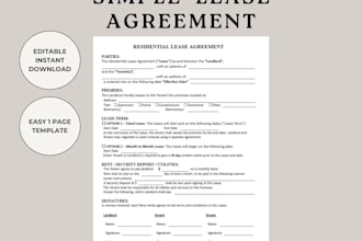 draft custom lease agreements, service contracts, and subcontractor agreements