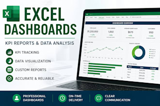 create excel dashboards and KPI reports