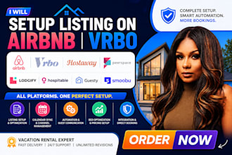 setup listing on airbnb vrbo hostaway peerspace lodgify hospitable guesty smoobu