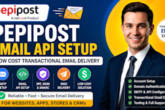 setup pepipost email API low cost transactional email delivery setup