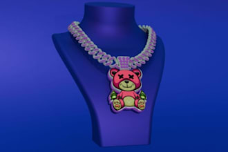 create custom 3d iced out chain or pendant for gta fivem