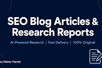 write SEO blog articles with ai powered research