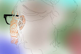 make a stylised design from a reference picture