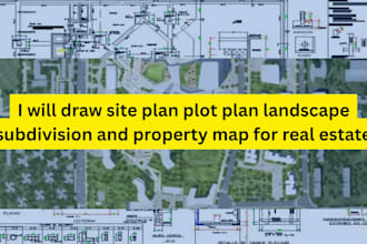 draw site plan plot plan landscape subdivision and property map for real estate