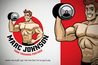 professional fitness logo design with powerful style
