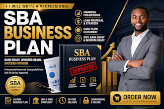 write professional sba business plan with financial projections, loan proposal