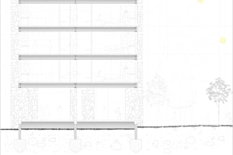 draw 2d elevation and section