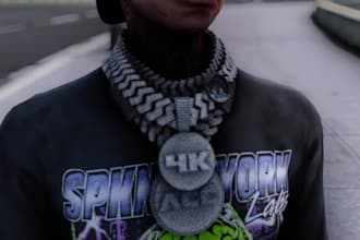 create professional custom chain with pendant for gta5 and fivem chain addon