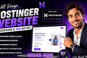 design hostinger website, hostinger wordpress website redesign and SEO setup