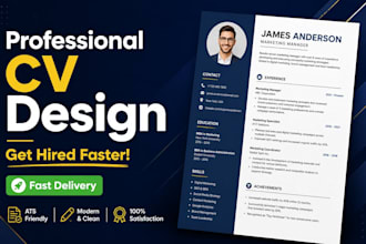 design a professional modern CV and resume