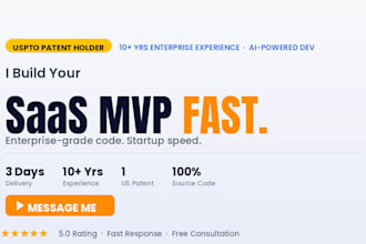 build a scalable ai saas mvp web application full stack developer