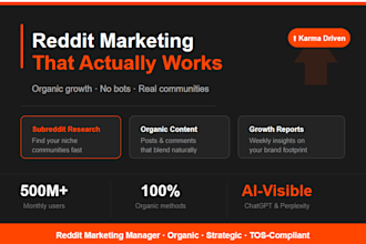 be your reddit marketing manager for organic  brand growth