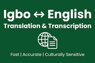 translate english to igbo and igbo to english accurately