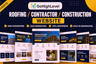 build gohighlevel roofing website ghl contractor highlevel construction website
