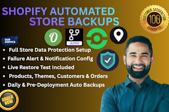 setup shopify automated store backups via tiny whapi progus store ai workflow