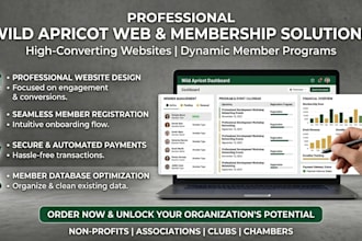 design and build a professional wild apricot membership website