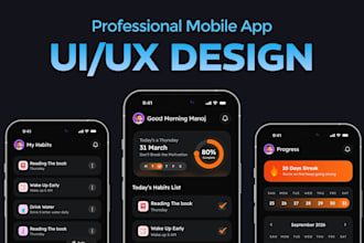 mobile UI UX design for ios and android apps in figma