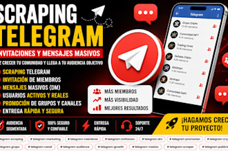 scraping telegram, invitaciones y mensajes masivos
