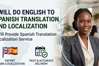 do english to spanish translation and localization