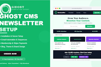 ghost newsletter ghost cms ghost theme website setup ghost blog email automation