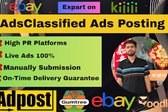 do 150 classified ads posting manually in canada ,UK,USA