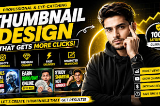 design professional high CTR youtube thumbnails