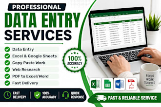 accurate data entry, copy paste and web research