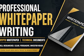 write crypto whitepaper, company profile, blockchain and technical documents