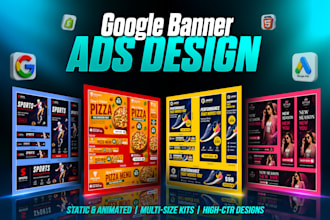 design eye catching static and animated google ads banners