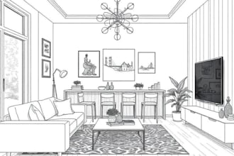 draw interior design illustrations for new projects