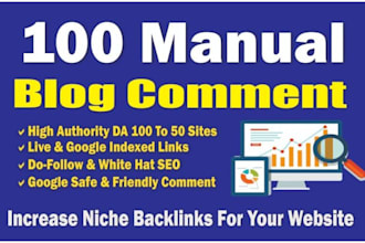do manually create 100 niche relevant blog comment backlinks