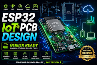 design esp32 iot pcb, schematic and firmware