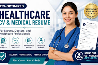 write an ats optimized professional healthcare CV and medical resume