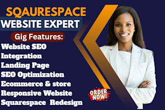 design modern squarespace website, redesign squarespace website expert