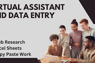 be your virtual assistant for data entry and web search