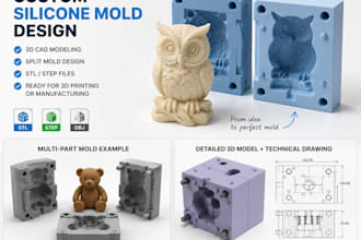 create custom silicone molds in 3d cad