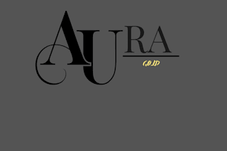 aura gold logo design