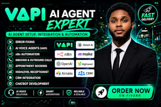 setup vapi ai calling agent, retell ai voice agent, gohighlevel n8n ai agent