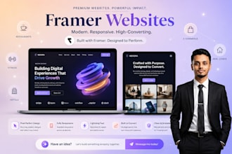 design and build a premium framer website tailored for your business or brand