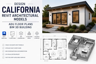 design california revit architectural models adu floor plans bim 3d building