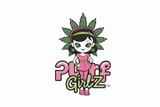 design smoking cannabis hemp medical logo