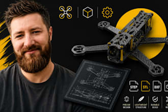 drone frame cad drawing, uav blueprint, fpv drone cad expert pro max cnc 3d cad