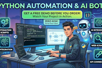develop custom python automation scripts and ai bots